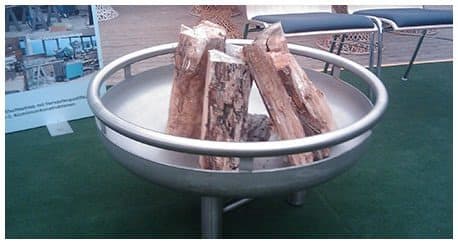Feuerstelle Biegeservice Milde mit Edelstahl-Rundrohr